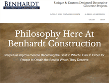 Tablet Screenshot of benhardtconstruction.com